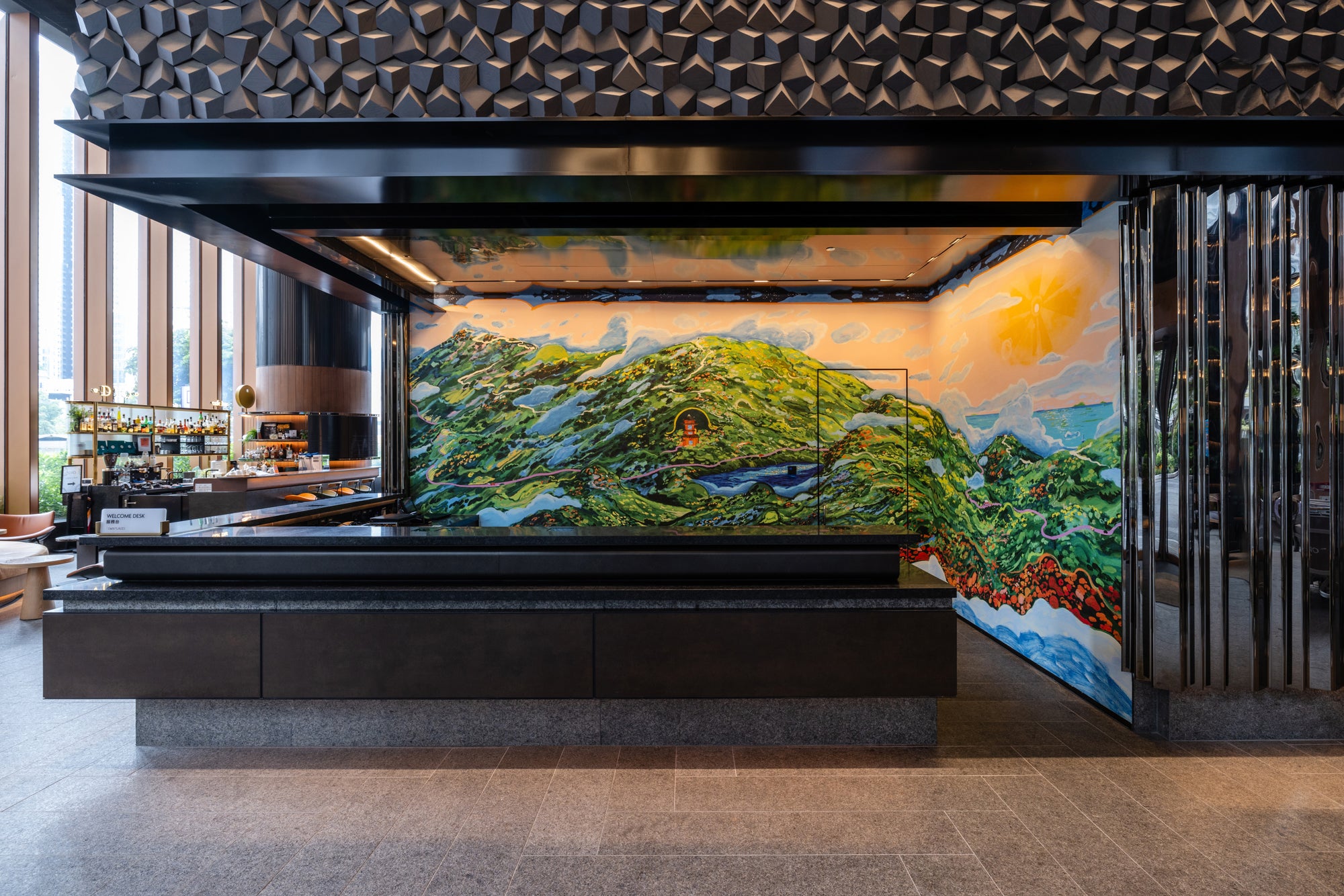 Contemporary artwork by Ticko Liu commissioned for and installed in Townplace West Kowloon Hong Kong curated by The Picturesque.