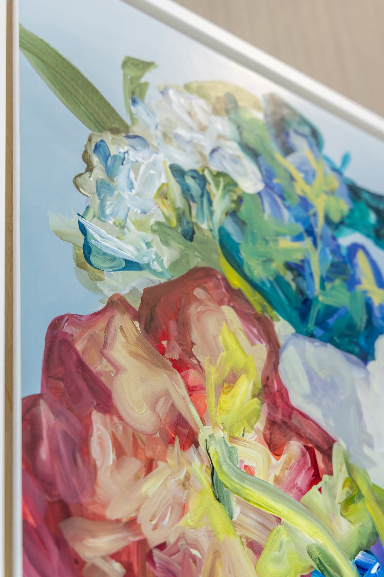 Contemporary abstract artwork by Dami Kim installed in Hong Kong AIA Client Centre curated by The Picturesque.