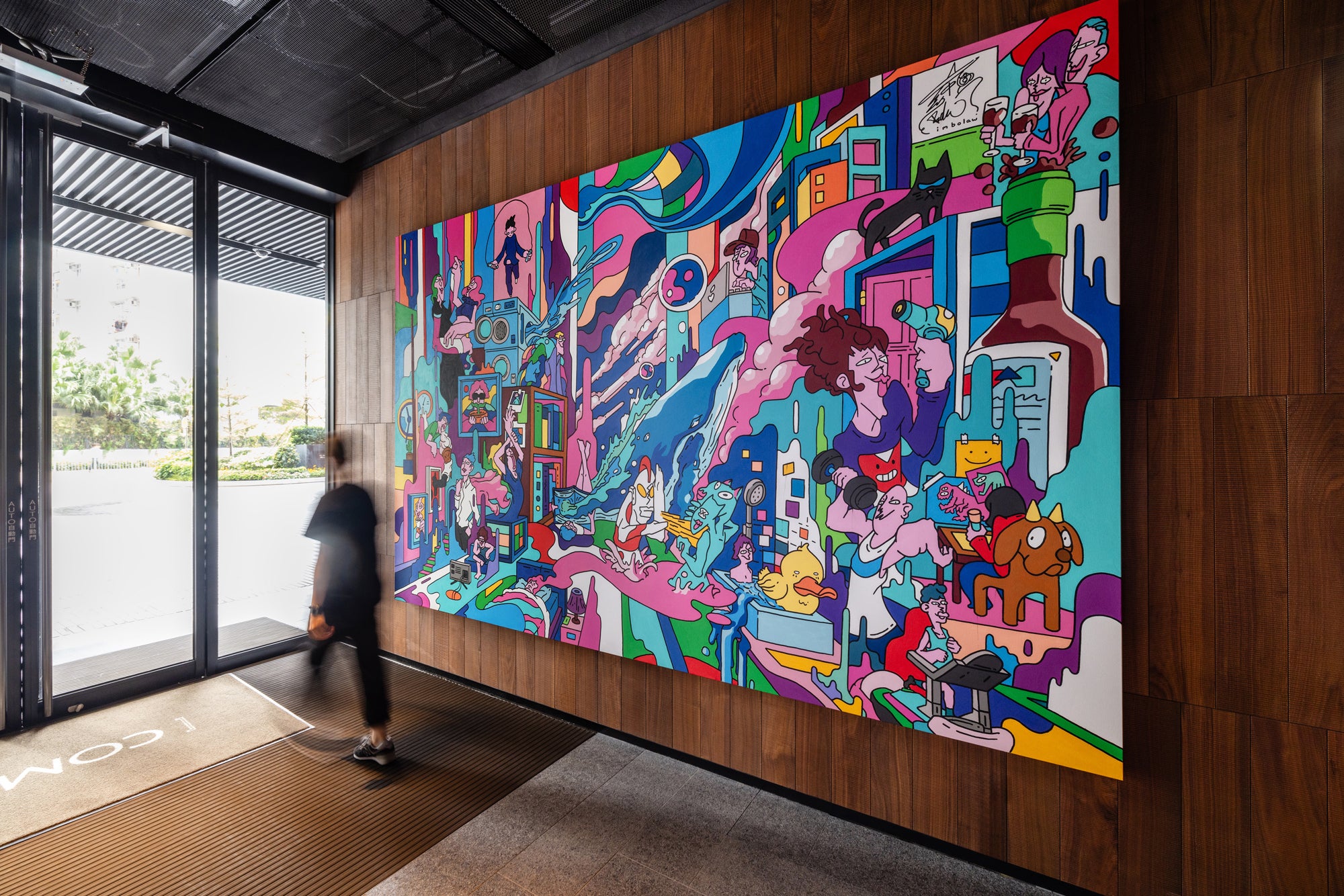 Contemporary artwork by Bo Law commissioned for and installed in Townplace West Kowloon Hong Kong curated by The Picturesque.