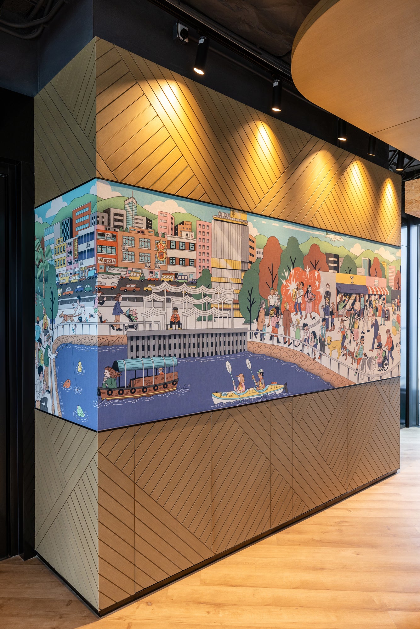 Contemporary artwork by Pearl Law commissioned for Townplace West Kowloon Hong Kong curated by The Picturesque.