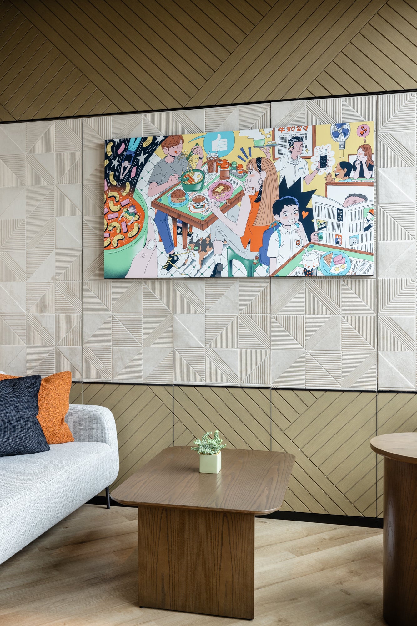 Contemporary artwork by Pearl Law commissioned for and installed in Townplace West Kowloon Hong Kong curated by The Picturesque.