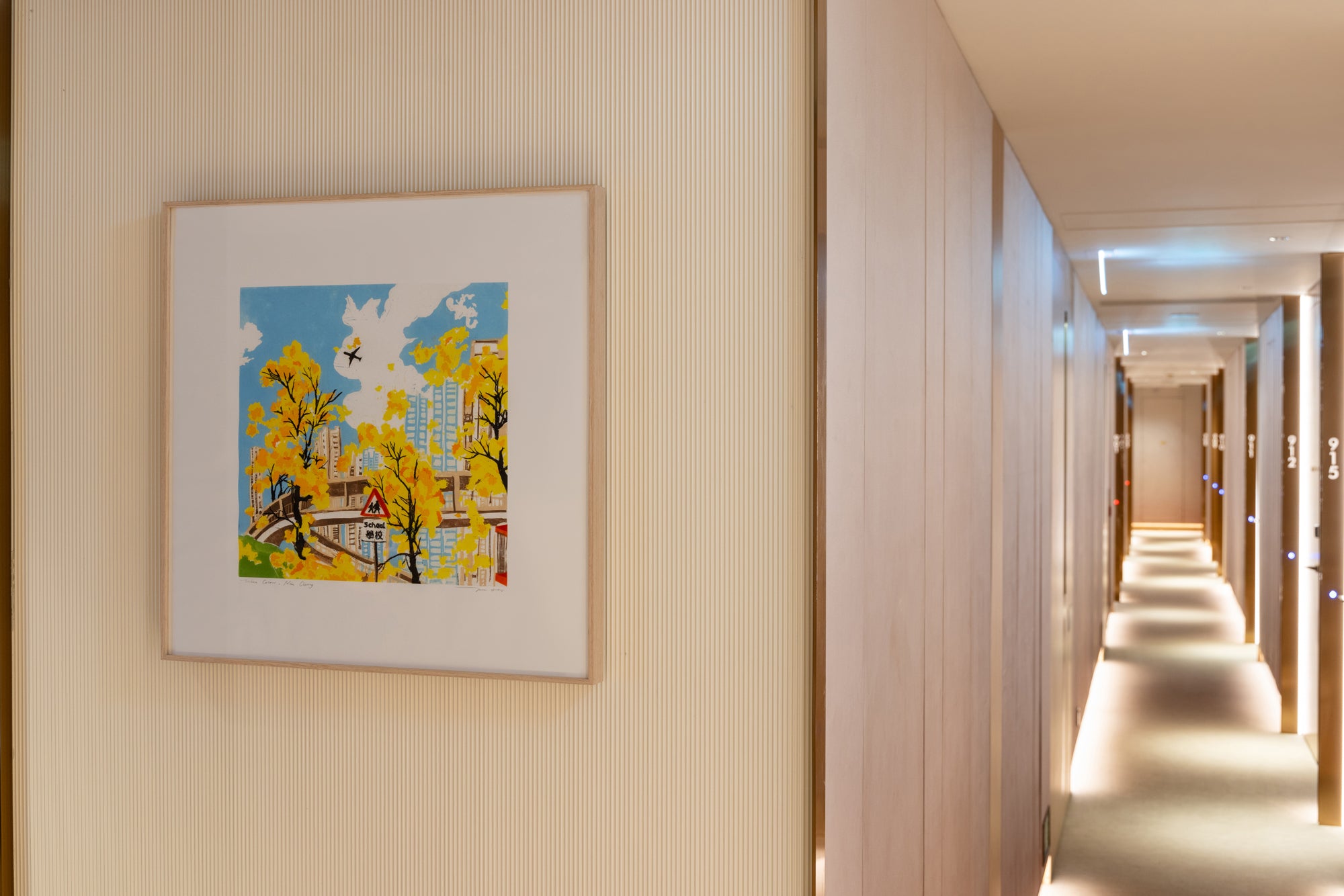 Contemporary artwork by June Ho commissioned for and installed in Townplace West Kowloon Hong Kong curated by The Picturesque.